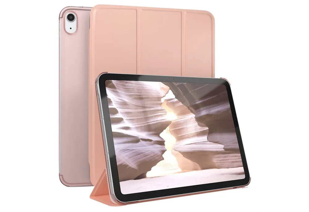 EAZY CASE Tablet-Hülle Smartcase für Apple iPad 2025 (11. Gen) 11 Zoll, Tabletschutz Tabletcase kratzfeste Schutzabdeckung Flip Etui Rosé Gold