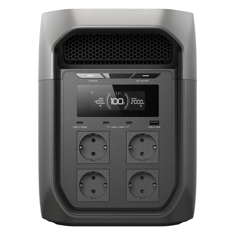 EcoFlow Delta 3 Max (2400 W, 2024 Wh) - Tragbare Powerstation - Schwarz