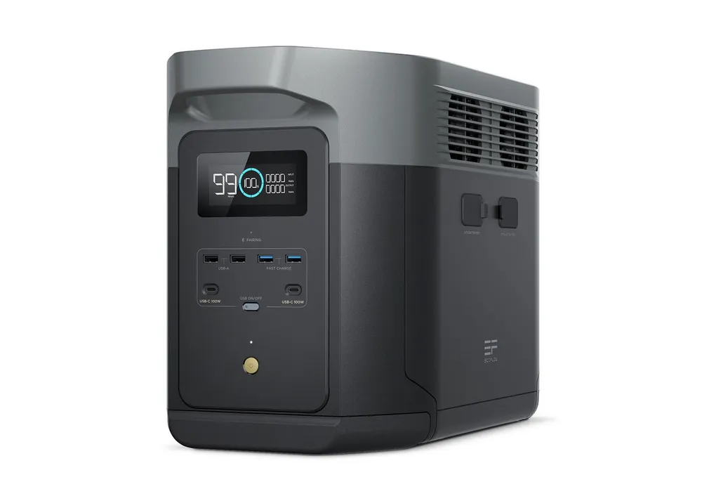 Ecoflow EcoFlow DELTA 2 Max Powerstation 2048Wh, 3000 W Solar Generator Powerstation EcoFlow DELTA 2 Max, LFP Akku 3000 Zyklen, 80% Ladung