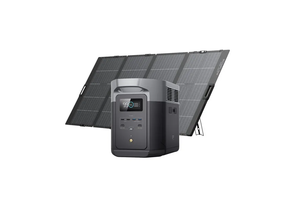 Ecoflow EcoFlow DELTA 2 Max tragbare Powerstation 2048Wh mit 400W Solarpanel Powerstation EcoFlow DELTA 2 Max mit 400 W Solarpanel EcoFlow DELTA 2 Max Powerstation mit 400 W Solarpanel 640000 mAh