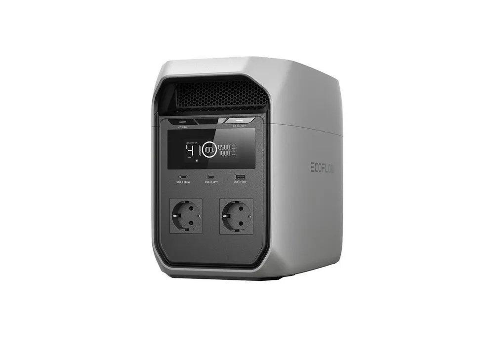 Ecoflow ECOFLOW DELTA 3 Classic Tragbare Powerstation, 1 024 Wh Powerstation 1 800 W AC (3 600 W Spitze), 100 W USB-C 1-Stunden-Schnellladung. Solargenerator für Camping, Wohnmobil & Notstrom zu Hause