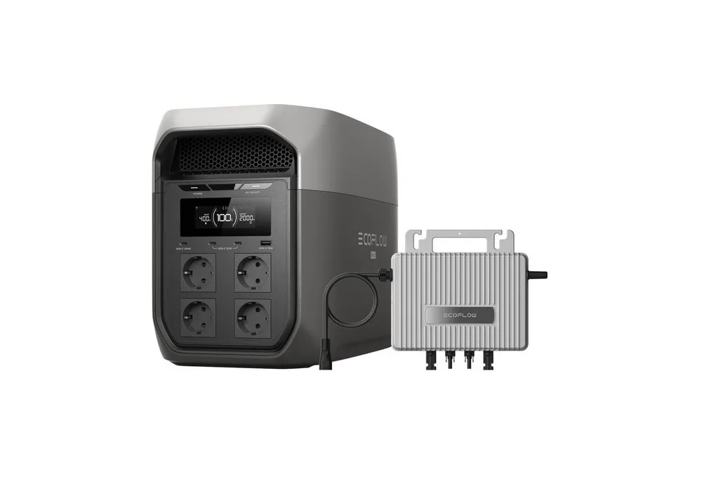 Ecoflow ECOFLOW DELTA 3 Max tragbare Powerstation, 2 048 Wh Solargenerator Powerstation, Solargenerator für Zuhause, Stromausfälle, Wohnmobil & Outdoor