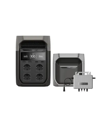 Ecoflow EcoFlow Powerstation Delta 3 mit intelligentem Zusatzakku 1 024 Wh Powerstation, LFP erweiterbare Batterie, für Wohnmobile, Camping und Stromausfälle