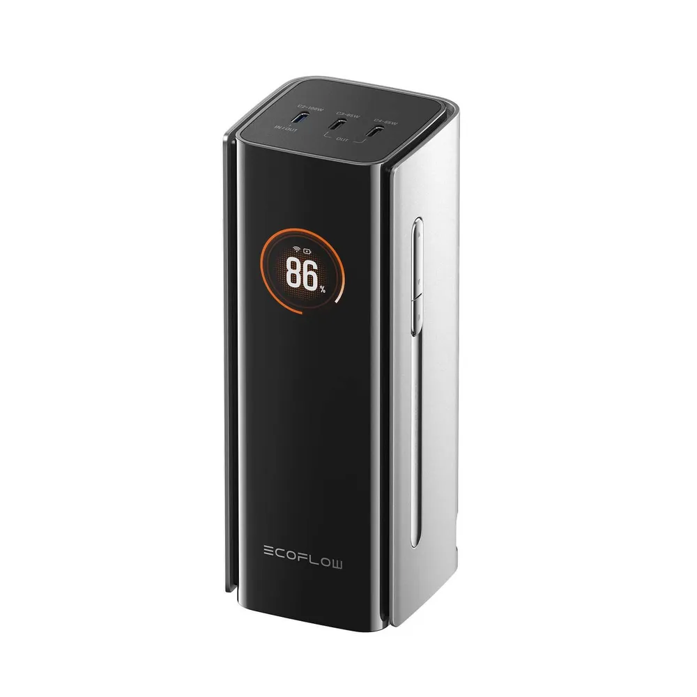 Ecoflow EcoFlow RAPID Pro Powerbank 20 000 mAh/ 27 650 mAh, integriertes Kabel Powerbank Ausgang mit 100W / 140W Kabel, 4-Anschluss tragbares Ladegerät, bis zu 320W Ladeleistung