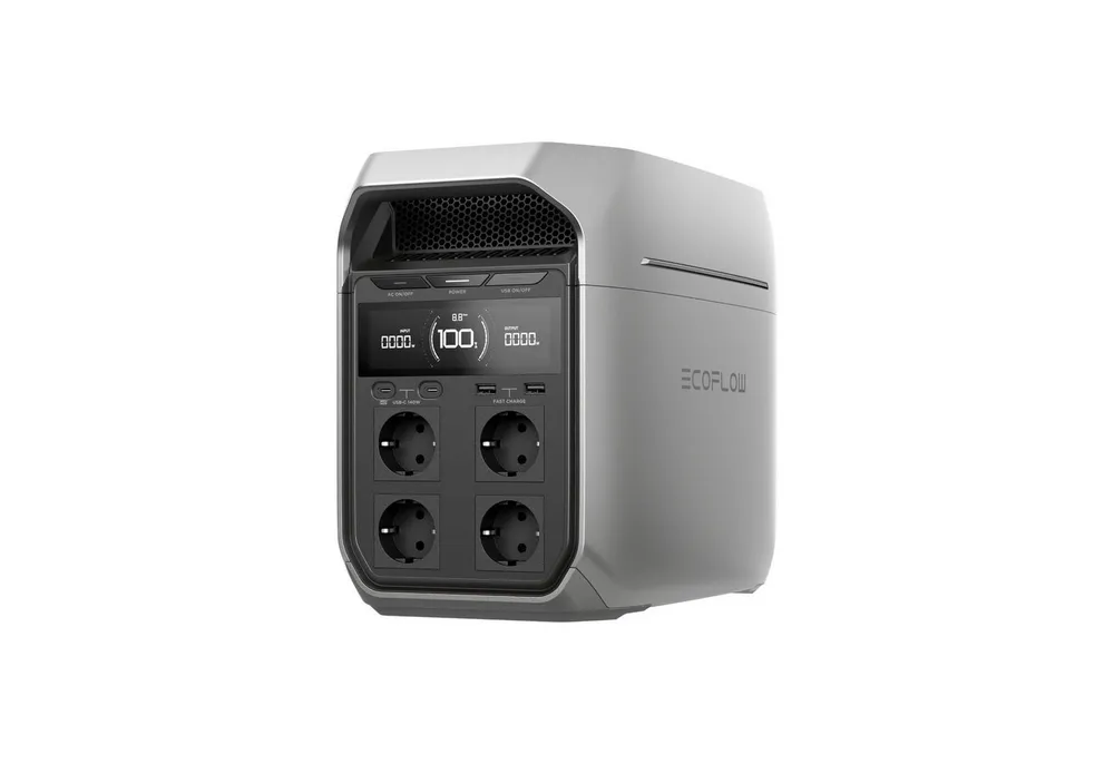 Ecoflow ECOFLOW Tragbare Powerstation DELTA 3 Series Powerstation, 0-100 % in 56 Minuten, 1 800 W (3 600 W Spitze) Solargenerator