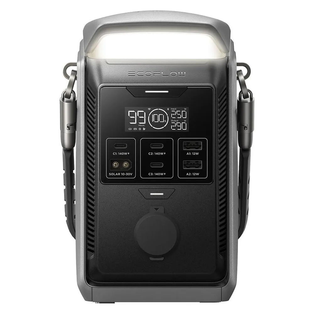 EcoFlow TRAIL Plus 300 DC (300 W, 288 Wh) - Tragbare Powerstation - Schwarz