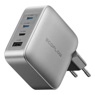 Ladegerät EcoFlow RAPID Pro 140W USB-C USB-A GaN Silber