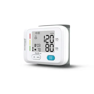 Blutdruckmessgerät Ecomed BW-83E Automatik LCD Display 2 Benutzer Oberarm Weiß
