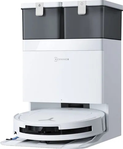 ECOVACS Nass-Trocken-Saugroboter DEEBOT T50 OMNI Gen3, 45 W, mit Beutel, 25.000 Pa, OMNI Station, Ultraschlankes 81-mm-Design