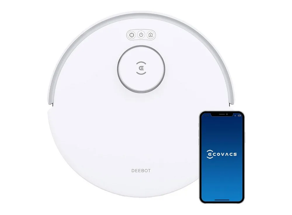 ECOVACS Saugroboter Deebot N20, ohne Beutel, App-Steuerbar, Absturzsensor, Hindernissensor, Wischfunktion, W-LAN