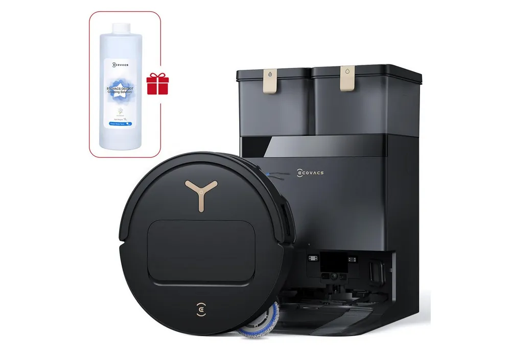 ECOVACS Saugroboter DEEBOT T50 Pro Omni Gen 3, 25000 Pa(Upgrade von T50 Pro Gen2/T50 Gen3), Reinigung des Mopps bei 75°C, Heißlufttrocknung, 81 mm, AIVI 3D 3.0, autom. Zugabe v. Reinigungslösung