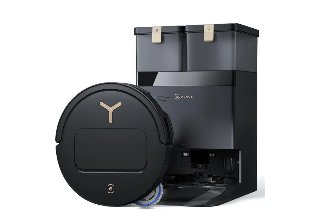 ECOVACS Saugroboter DEEBOT T50ProOmniGen3, 25000 Pa(Upgrade von T50 Pro Gen2/T50 Gen3), Reinigung des Mopps bei 75°C, Heißlufttrocknung, 81 mm, AIVI 3D 3.0, autom. Zugabe v. Reinigungslösung