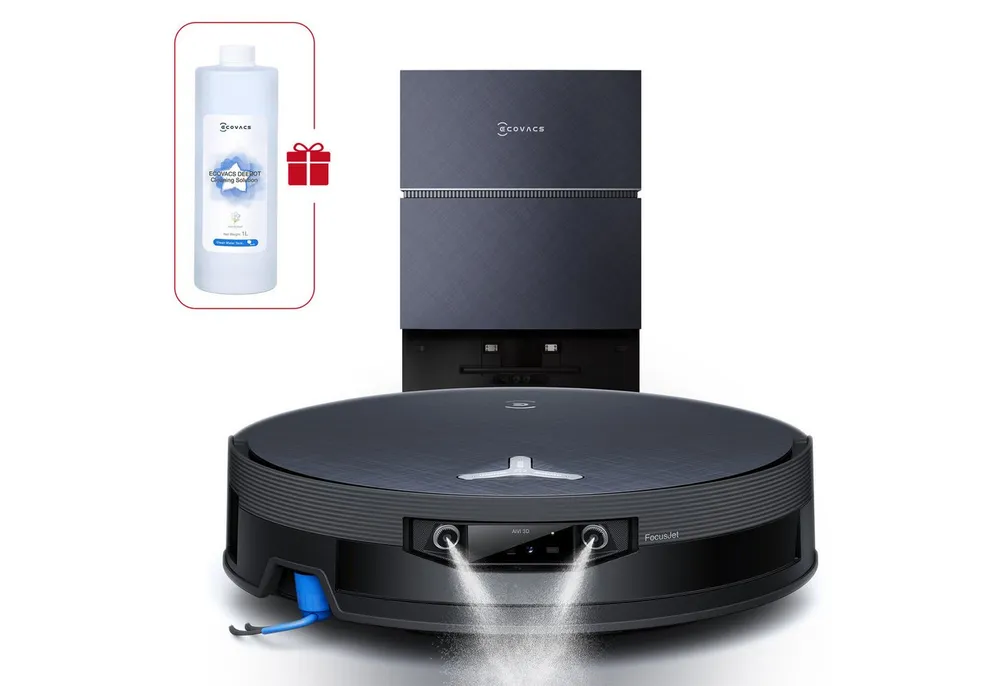 ECOVACS Saugroboter Deebot X12 Pro Omni, 22000Pa mit FocusJet Technologie, PowerBoost Plus Ultra-Schnell, OZMO Roller 3.0, ZeroTangle 4.0, max. Aufstieg von 4 cm, Heißwasserreinigung 75°C, TruePass 4x4 Schwellenmeister