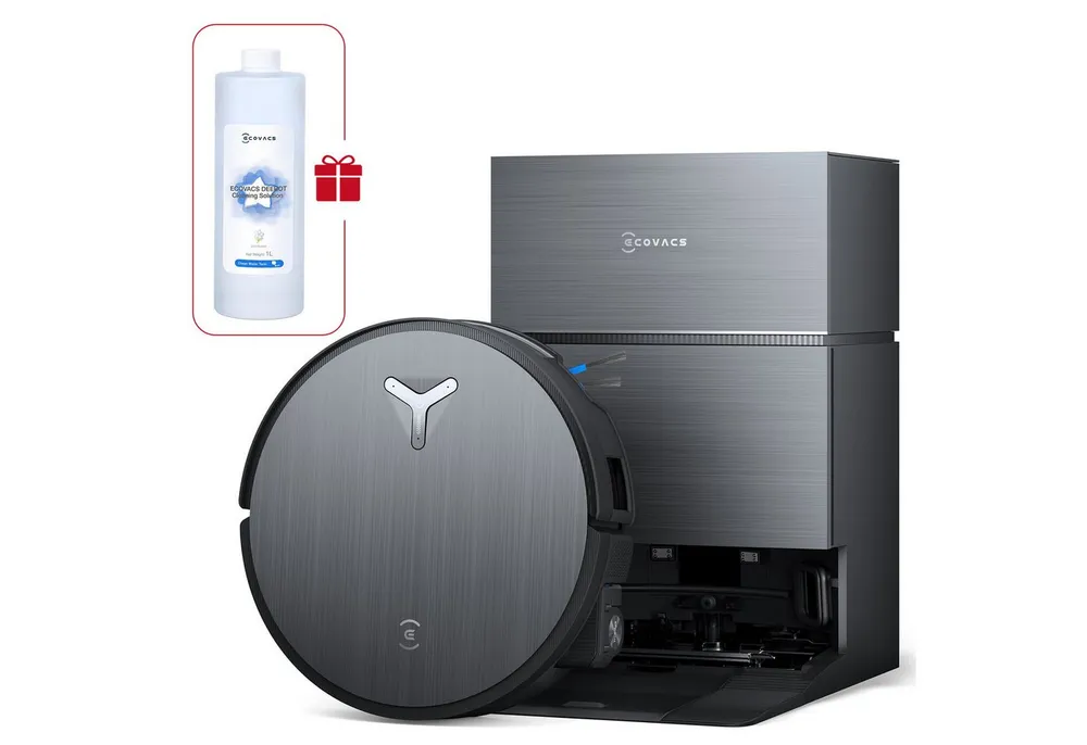 ECOVACS Saugroboter X11 Pro Omni, 19500 Pa, 75°C-Heißwasser-Wäsche mit Einweichfunktion, 110 W, OZMO Roller 2.0, ZeroTange 3.0, TruEdge 3.0, Heißlufttrocknung bei 63 °C, Maximale Steigfähigkeit 4 cm Höhe