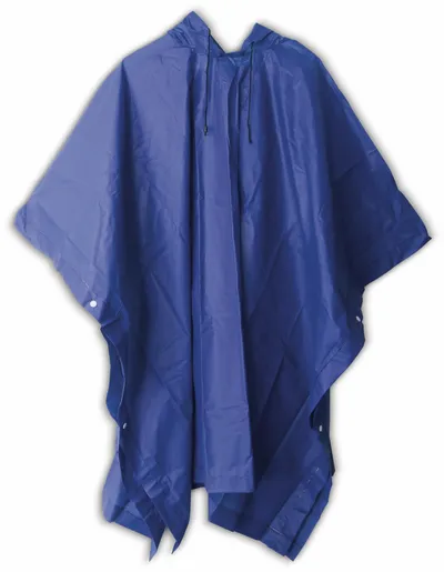 Regen-Poncho, blau