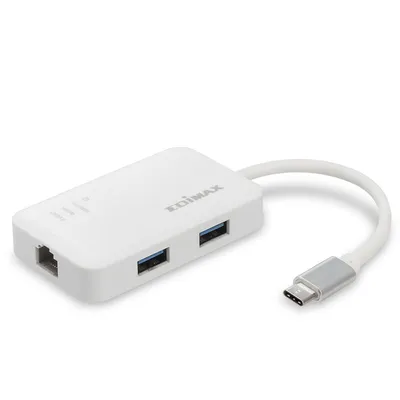 Edimax EU-4308 laptop-dockingstation & portreplikator USB 3.2 Gen 1 (3.1 Gen 1) Type-C Weiß