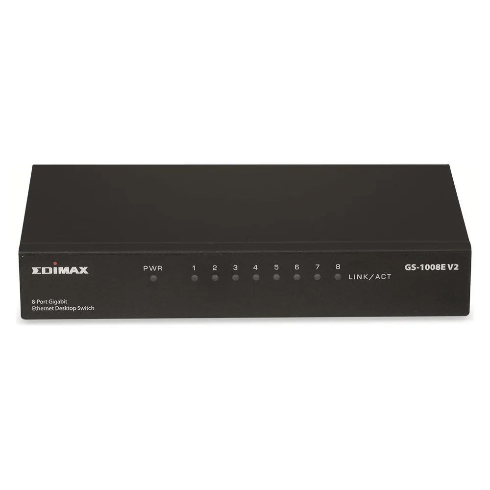 Edimax GS-1008E V2 Netzwerk-Switch Unmanaged Gigabit Ethernet (10/100/1000) Schwarz