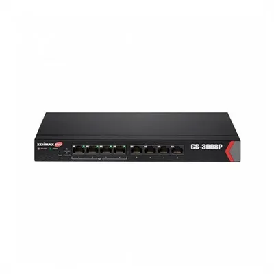 Edimax GS-3008P Netzwerk-Switch Managed Gigabit Ethernet (10/100/1000) Power over Ethernet (PoE) Schwarz