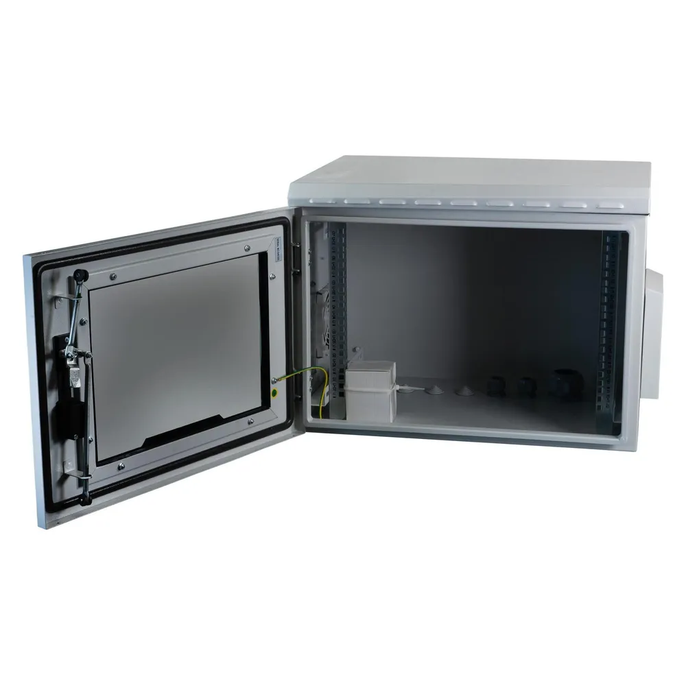 EFB Elektronik 19" Wandgehäuse IP55 7HE Glastür Tiefe 450 mm RAL7035 - Wandgehäuse