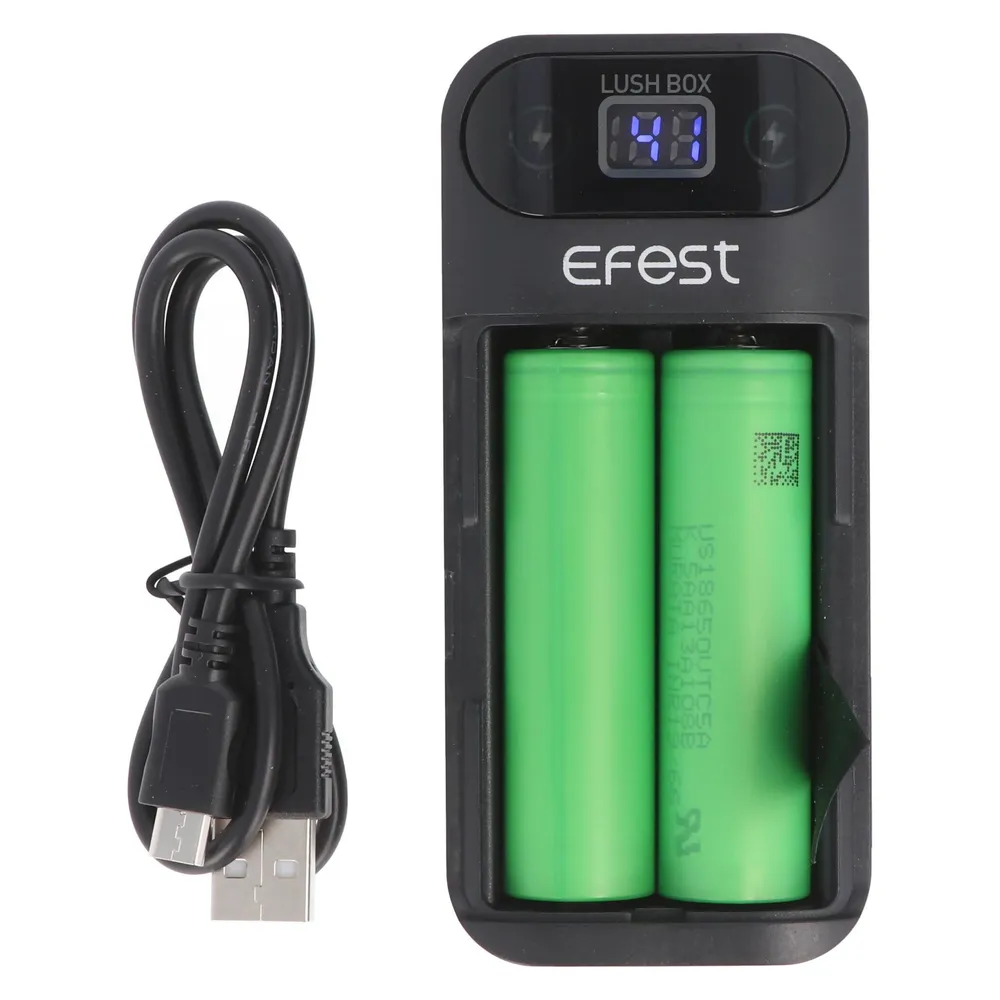 Efest Powerbank und 18650 Li-ion Ladegerät für 18650 3,6V -3,7V Lithium Ionen Akkus, ohne Akkus