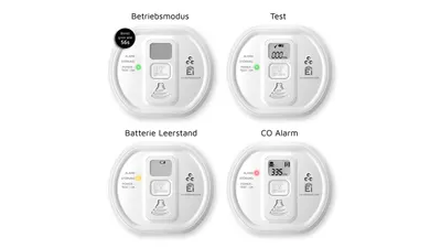 Ei Electronics Kohlenmonoxidmelder Ei208D mit Display, Stand-alone-Gerät, 10-Jahres-Batterie