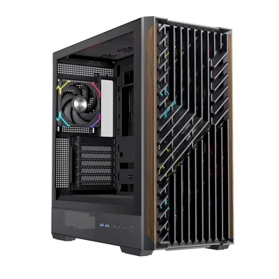 Einarex Pulse P800 RGB, schwarzes PC-Gehäuse mit 13 360-mm-Lüftern, gehärtetes Glas, ATX