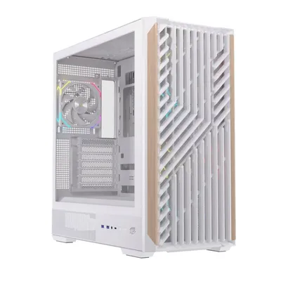 Einarex PULSE P800 RGB Tower, weißes gehärtetes Glas, unterstützt 13 ATX-Lüfter