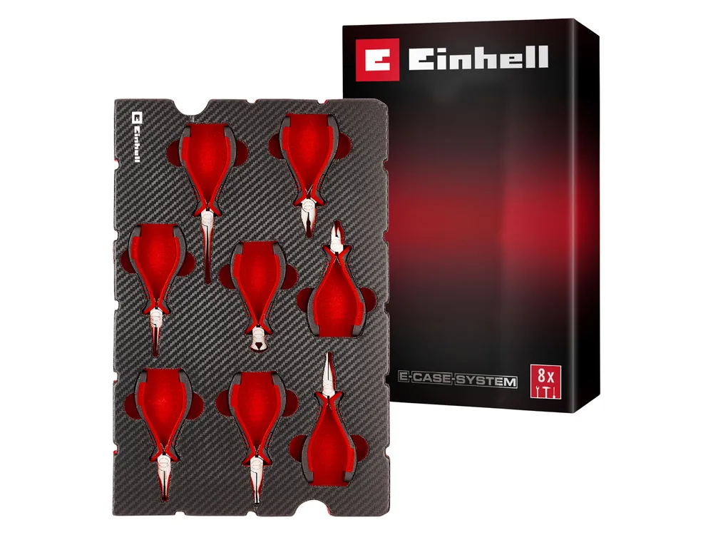 EINHELL E-Case-Einleger Feinmechaniker-Zangen, 505272, 8-teilig