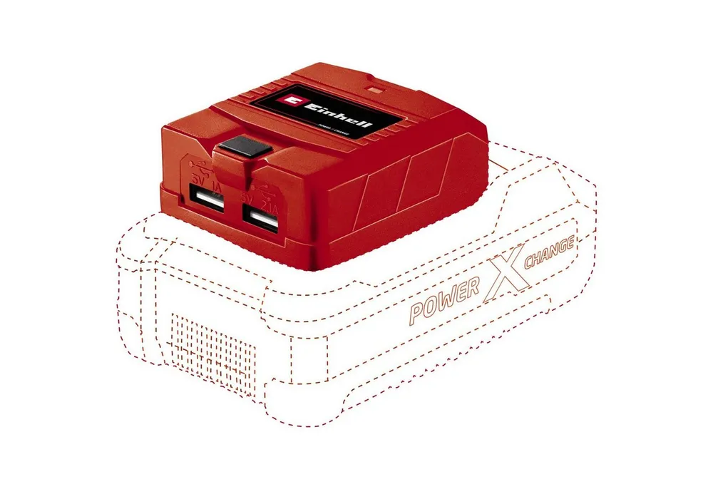 Einhell EINHELL Power X-Change USB-Akku-Adapter TC-CP 18 Werkzeug-Akku-Ladetechnik (2x USB-A Ladeanschluss)