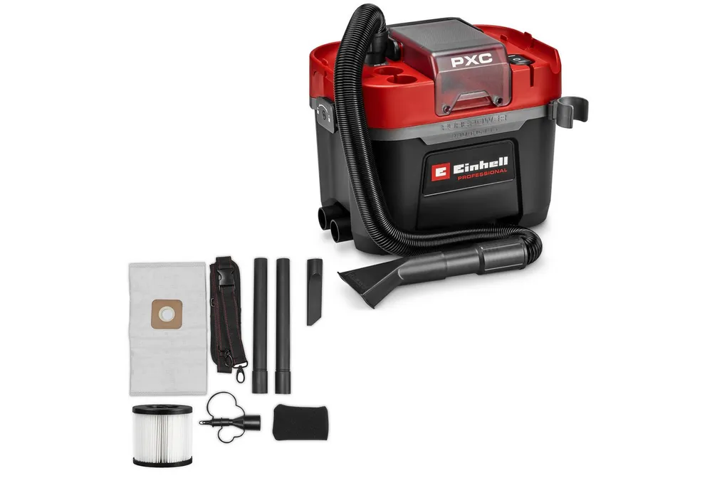 Einhell Nass-Trocken-Akkusauger TP-VC 18/10 Li BL L-Solo, mit Beutel, ohne Akku und Ladegerät