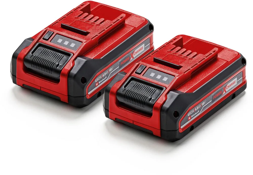 Einhell »PXC Plus Twinpack« Akku (2 St), 18 V, 4 Ah, universell verwendbar für alle Power X-Change Geräte