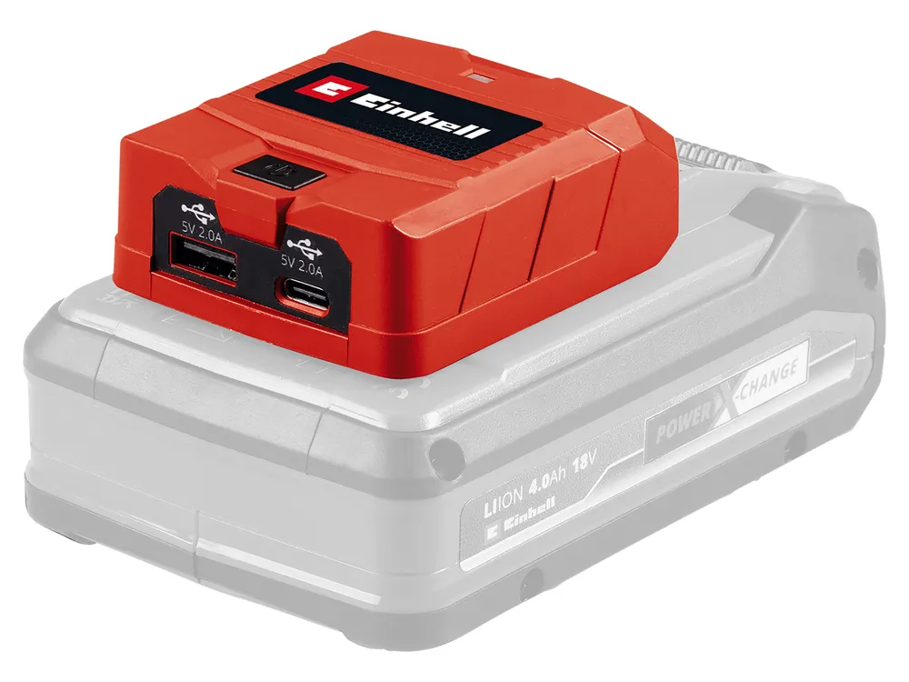 EINHELL USB-Akku-Adapter TC-CP 18 Li, USB A/C, Solo