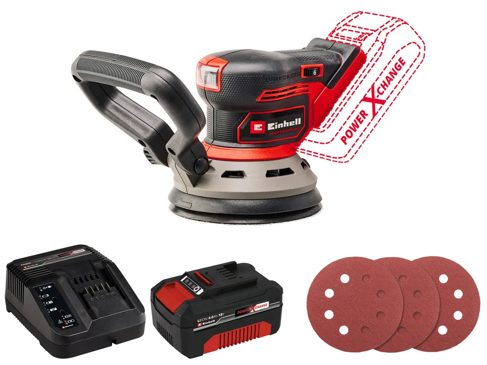 EINHELL PROFESSIONAL Akku-Exzenterschleifer TP-RS 18/32 Li BL Kit (1x 4,0 Ah)