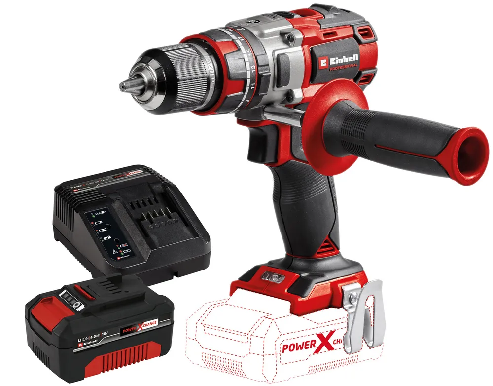 EINHELL PROFESSIONAL Akku-Schlagbohrschrauber TP-CD 18/80 Li-i BL Kit (1x 4,0 Ah)