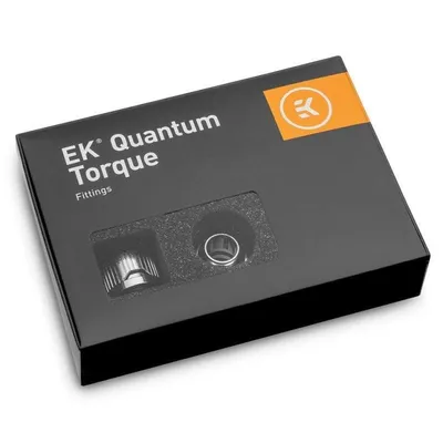 EKWB Quantum Torque HDC Verbinder 12mm Nickel 6 Stück Silber