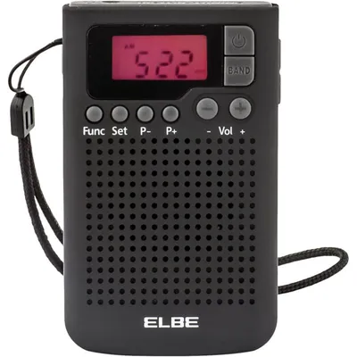Elbe RF-93 AM/FM Digitales Taschenradio mit Kopfhörern im Lieferumfang enthalten
