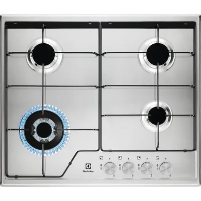 Kochfeld Electrolux KGS6434SX Gas 4 Zonen Edelstahl 60 cm integriert