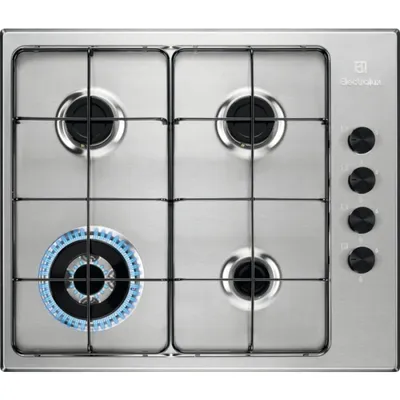 Electrolux EGS6414X 4-Zonen-Gaskochfeld, Edelstahl