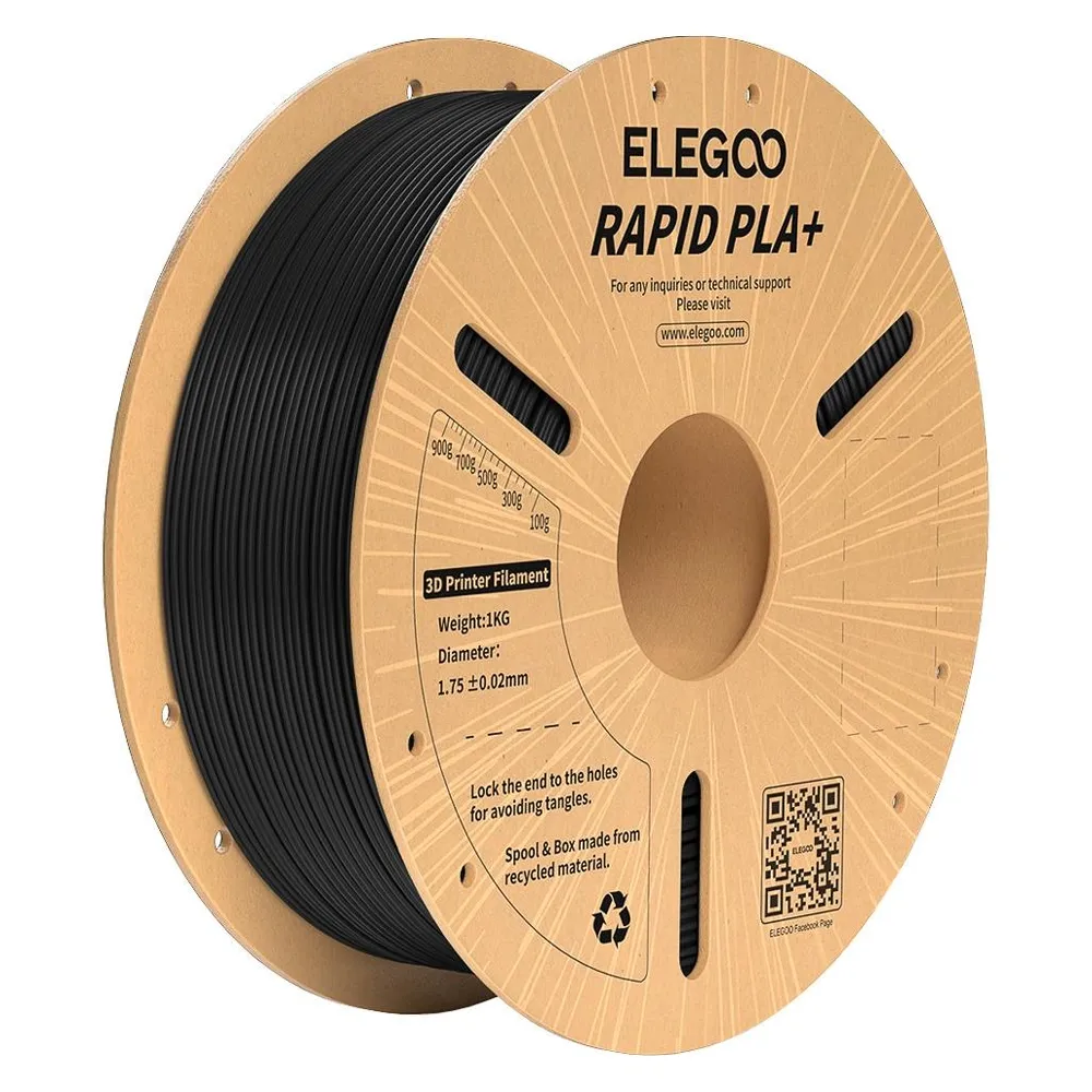Filament PLA+ ELEGOO Rapid Schwarz 1