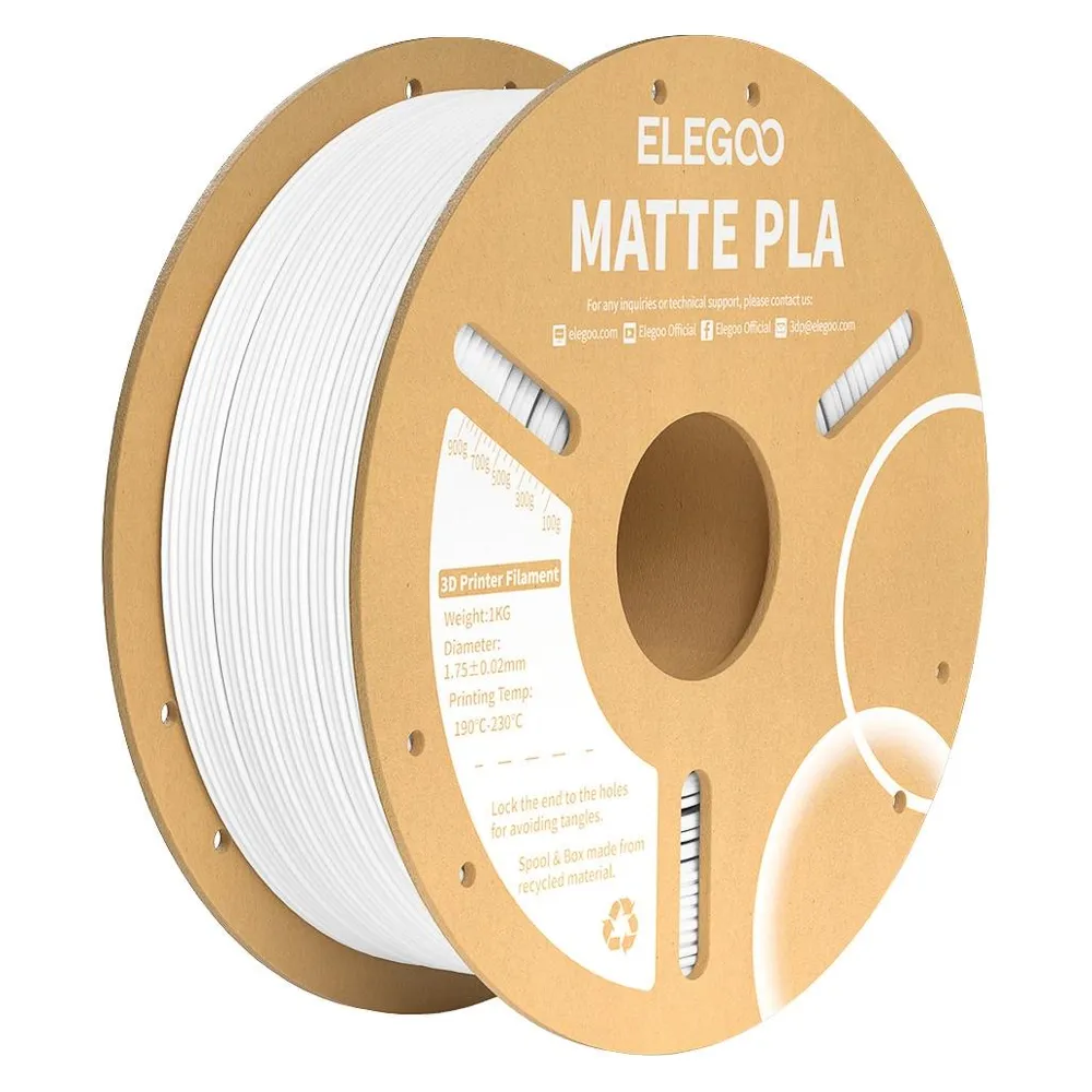 Filament PLA Matte ELEGOO PLA Matte Weiß 1