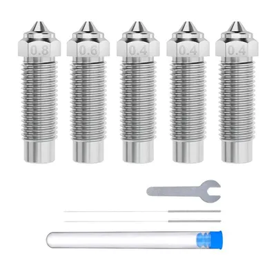 Düsen ELEGOO Neptune 4 Plus / 4 Max Härtstahl 0.4 mm x3, 0.6 mm x1, 0.8 mm x1