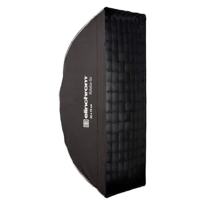 Softbox Elinchrom Rotalux Go Strip 35x75 cm Silber-Innenraum mit Gitter