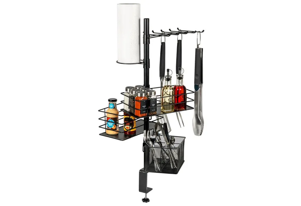 eluno Halterung 5-in-1 Grillzubehör-Organizer zur Klemmmontage
