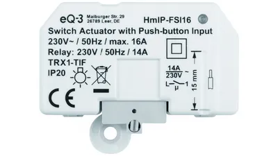 ELV Bausatz Homematic IP Schaltaktor mit Tastereingang (16 A) HmIP-FSI16, Unterputz