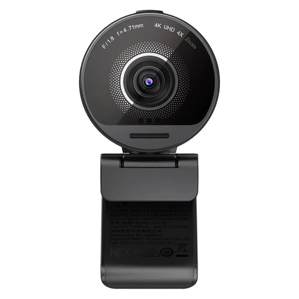 Webcam EMeet SmartCam S800 4K UHD 60 FPS Autofokus Schwarz