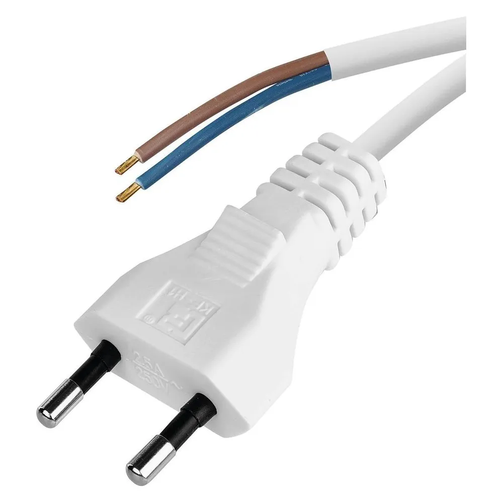 Emos Netzkabel PVC 2x 0,75mm2, 3m, weiss