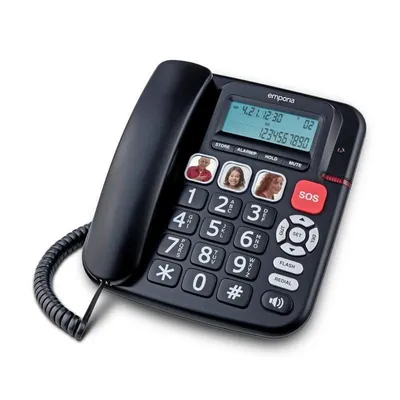 Analogtelefon Emporia KFT20 Anruferkennung Schwarz