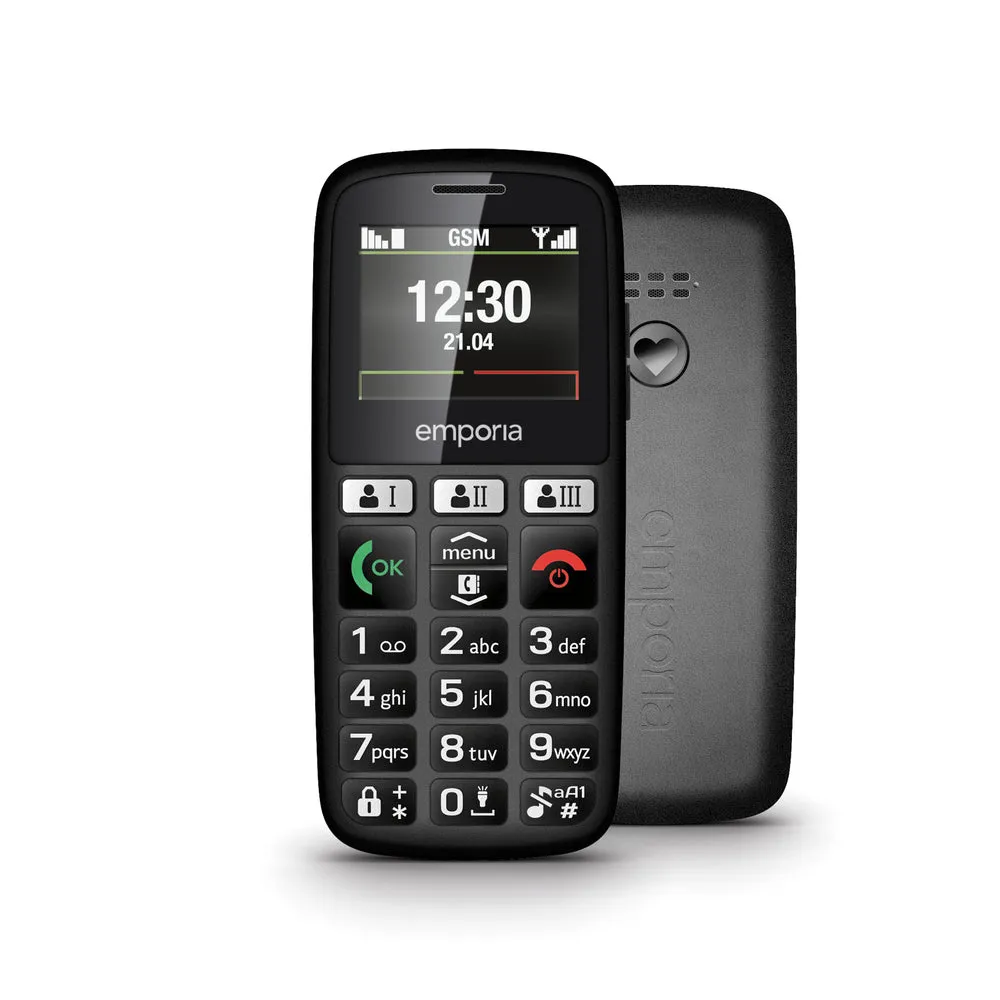 HAPPY 2G, Schwarz - Modell 2025 Handy