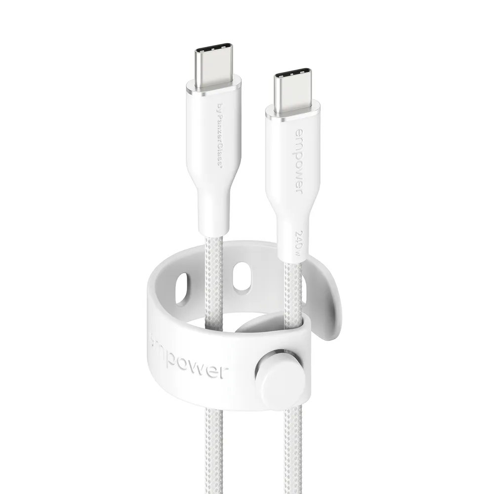empower by PanzerGlass Racing 240W USB-C zu USB-C Kabel USB 2.0 2 m USB-Kabel, USB-C, (200 cm)