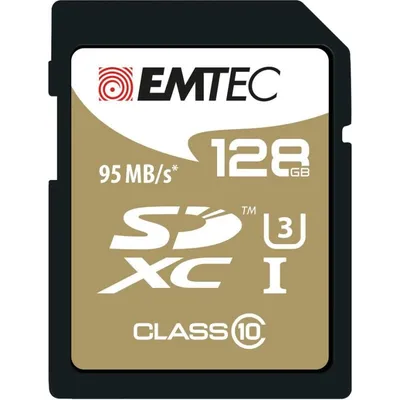 SD-Karte Emtec ECMSD128GXC10SP 128 GB Klasse 10 95 MB/s Schwarz